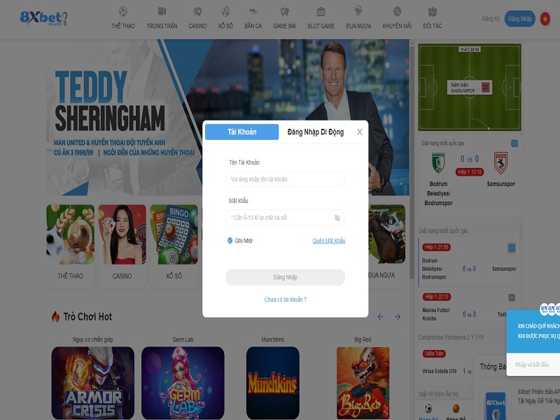 Đăng Nhập 8xbet